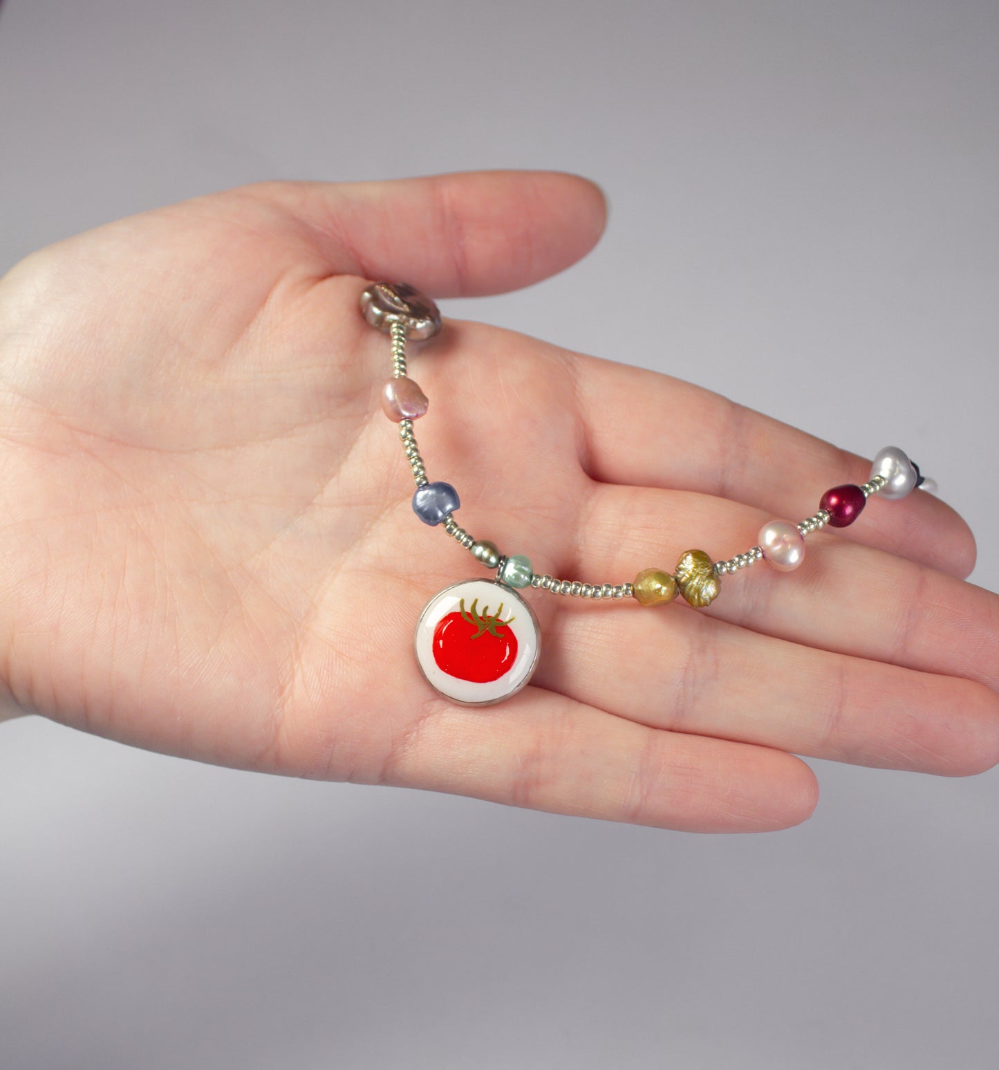 Tomato necklace