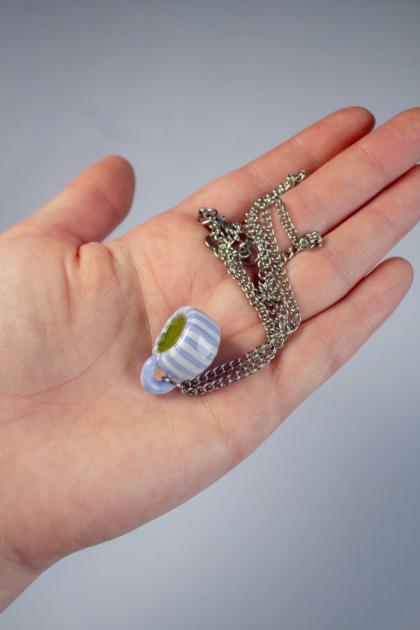 Matcha pendant necklace