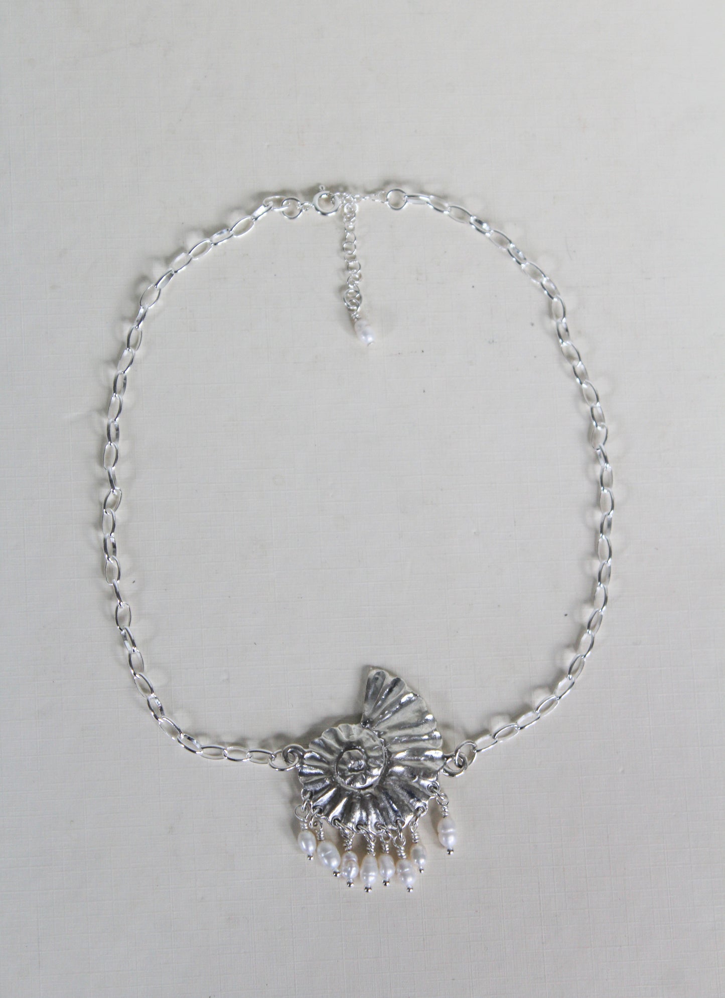 Ammonite fossil necklace