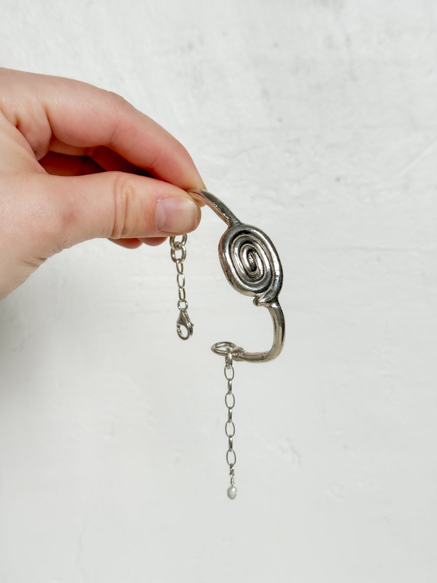 Spiral bangle bracelet