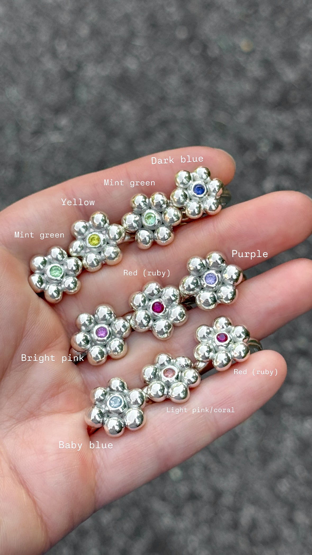 Bubble flower ring