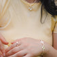 Quatrefoil link bracelet