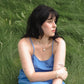 Spinelle flower necklace