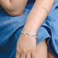 Quatrefoil link bracelet