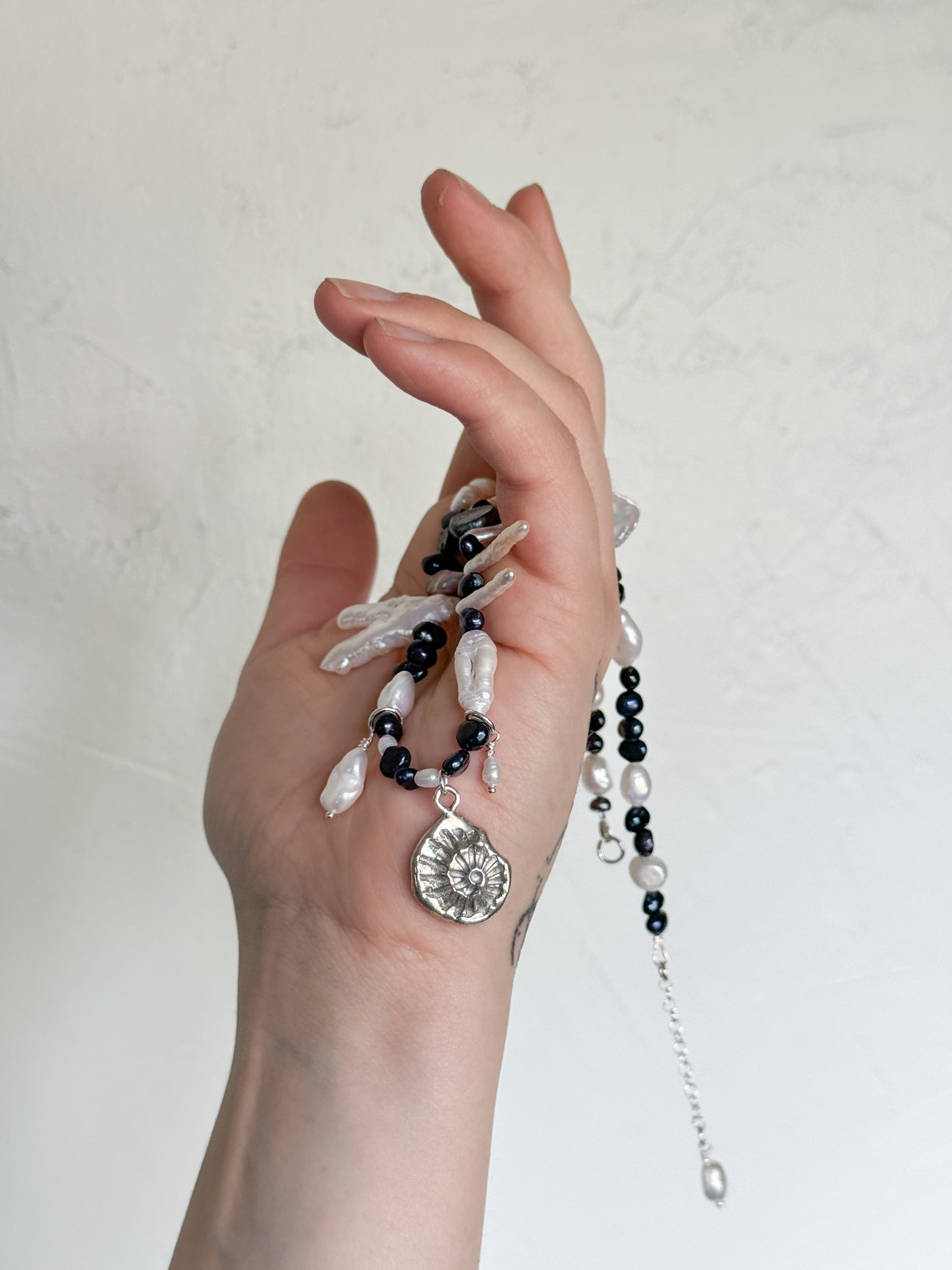 Ocean fossil necklace