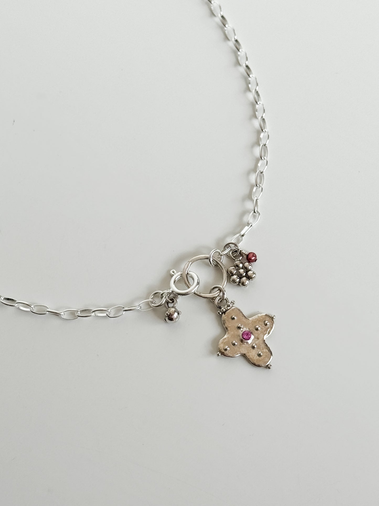 Rose cross cluster necklace [1/1]