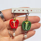 Red & green pepper earrings