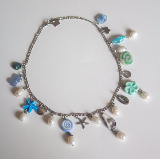 Blue dream charm necklace