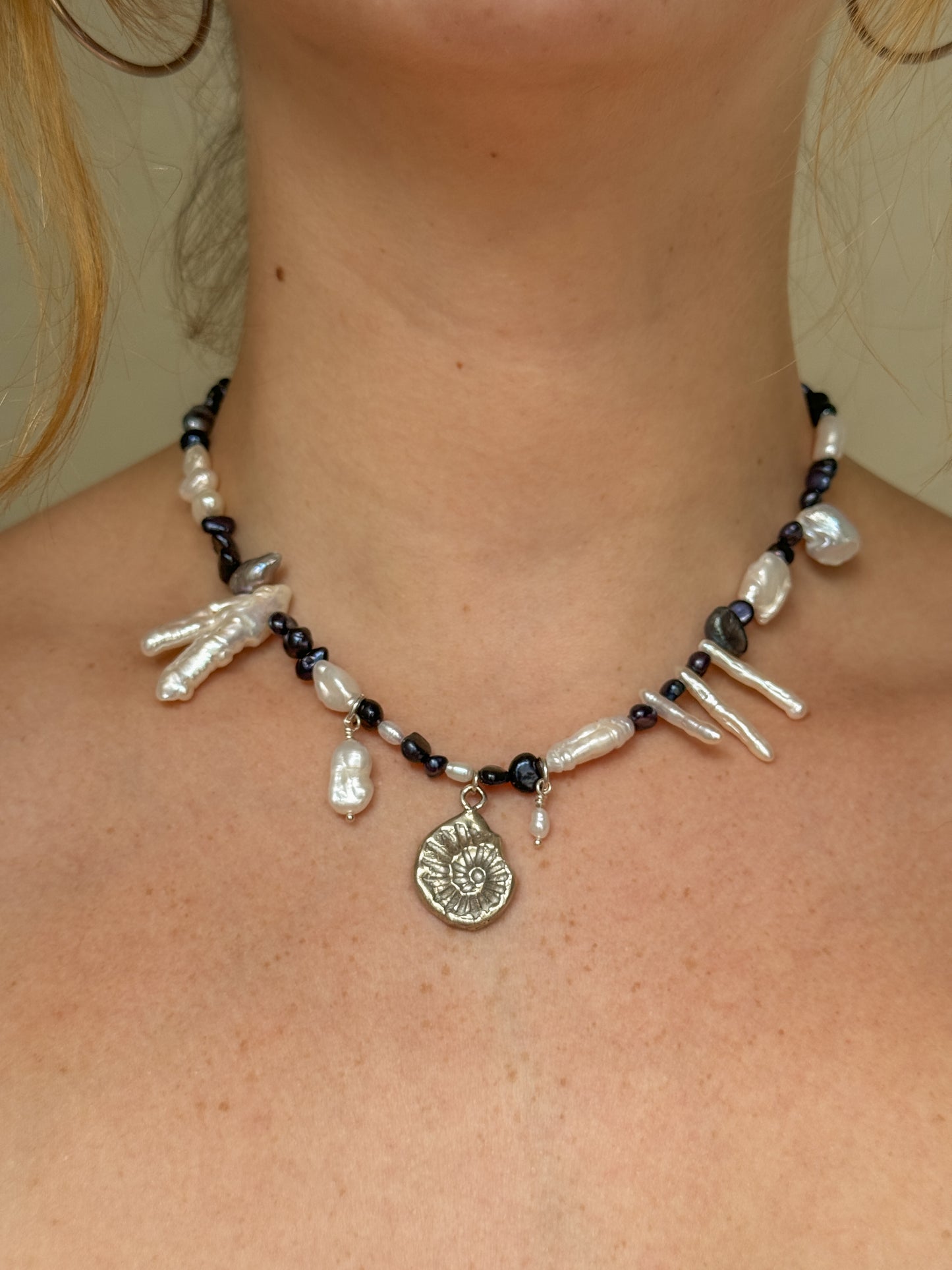 Ocean fossil necklace