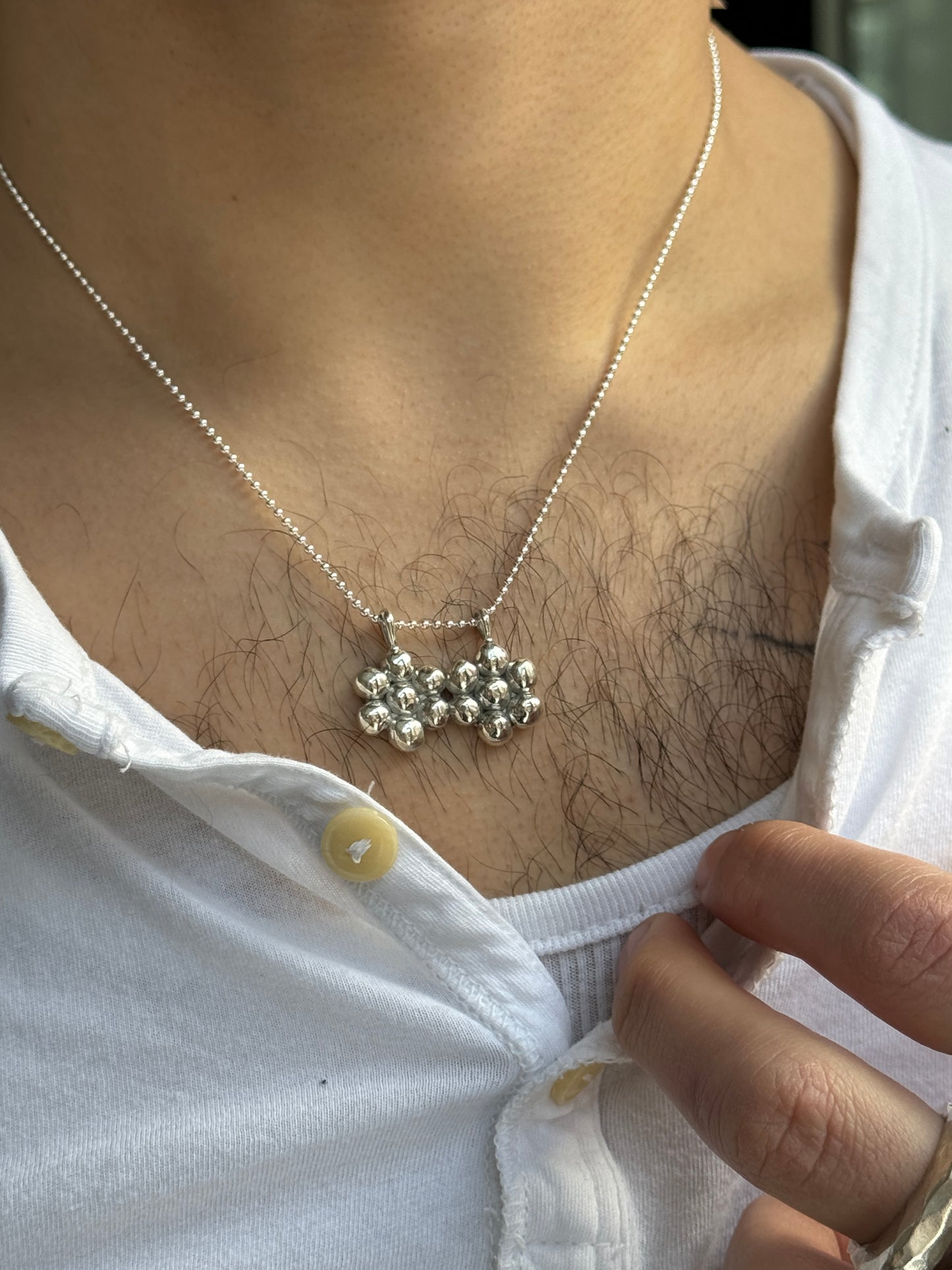 Double bubble flower necklace