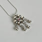 Bubble flower pink cubic zirconia