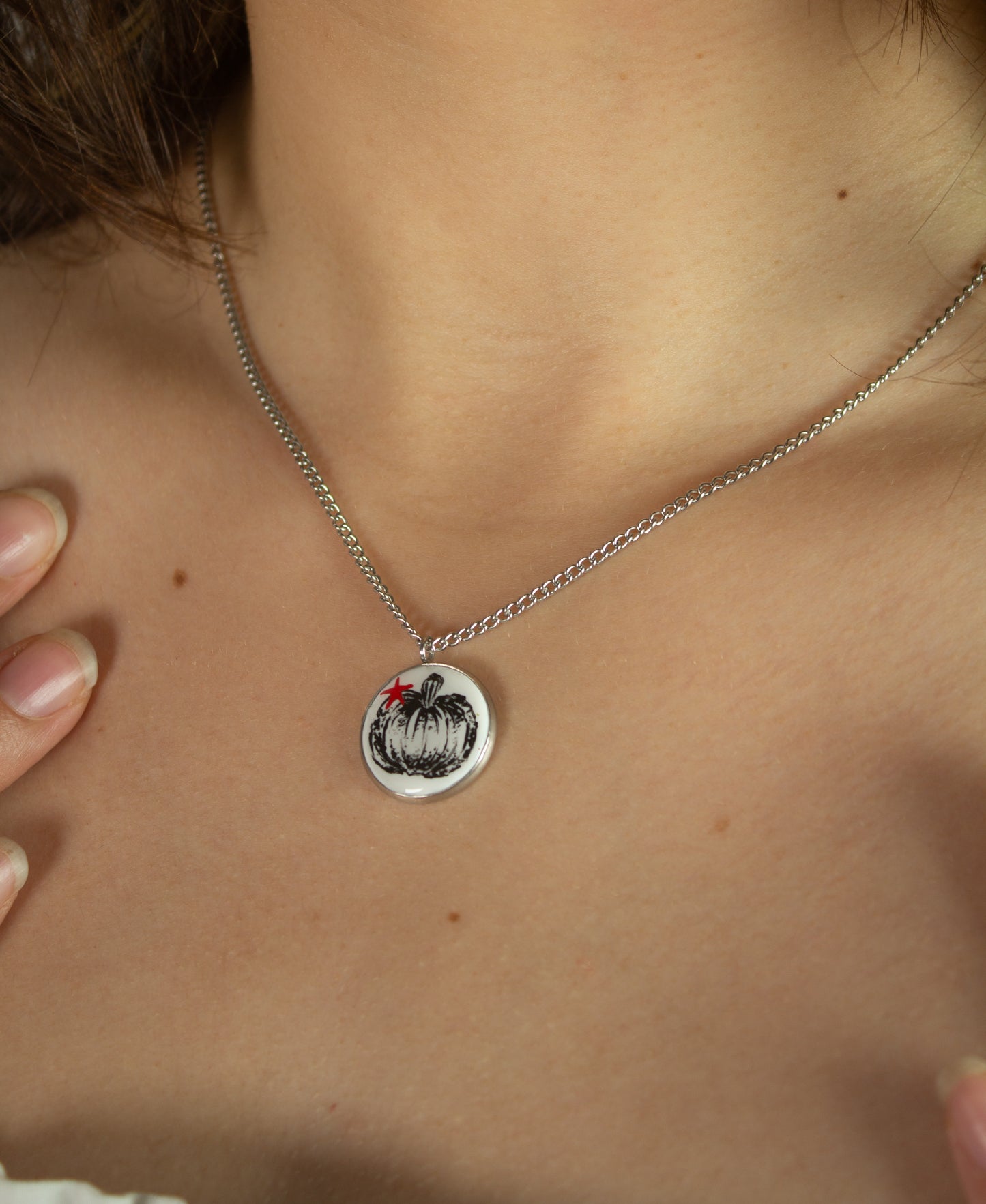 Pumpkin chain necklace