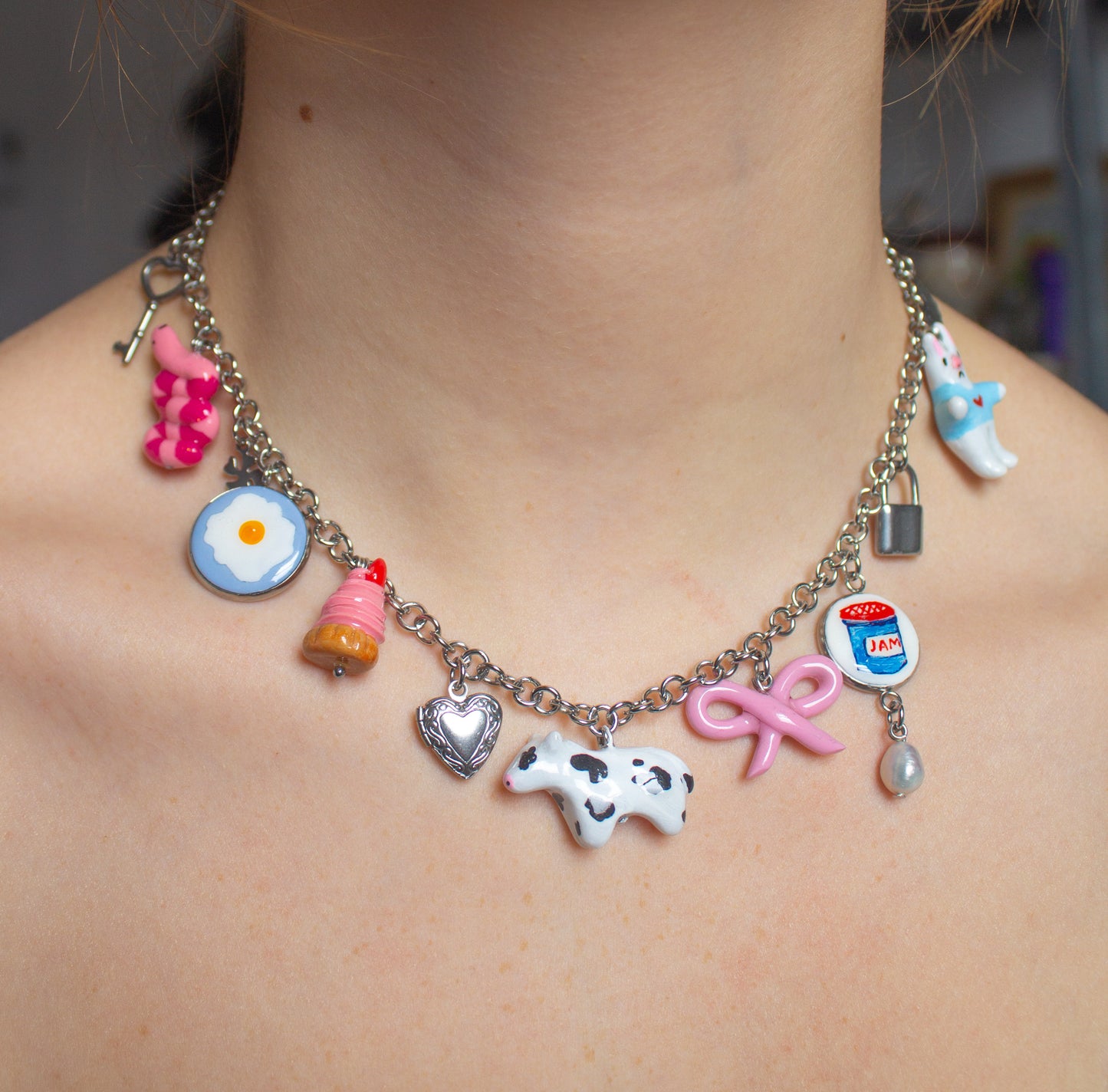Galentine's charm necklace