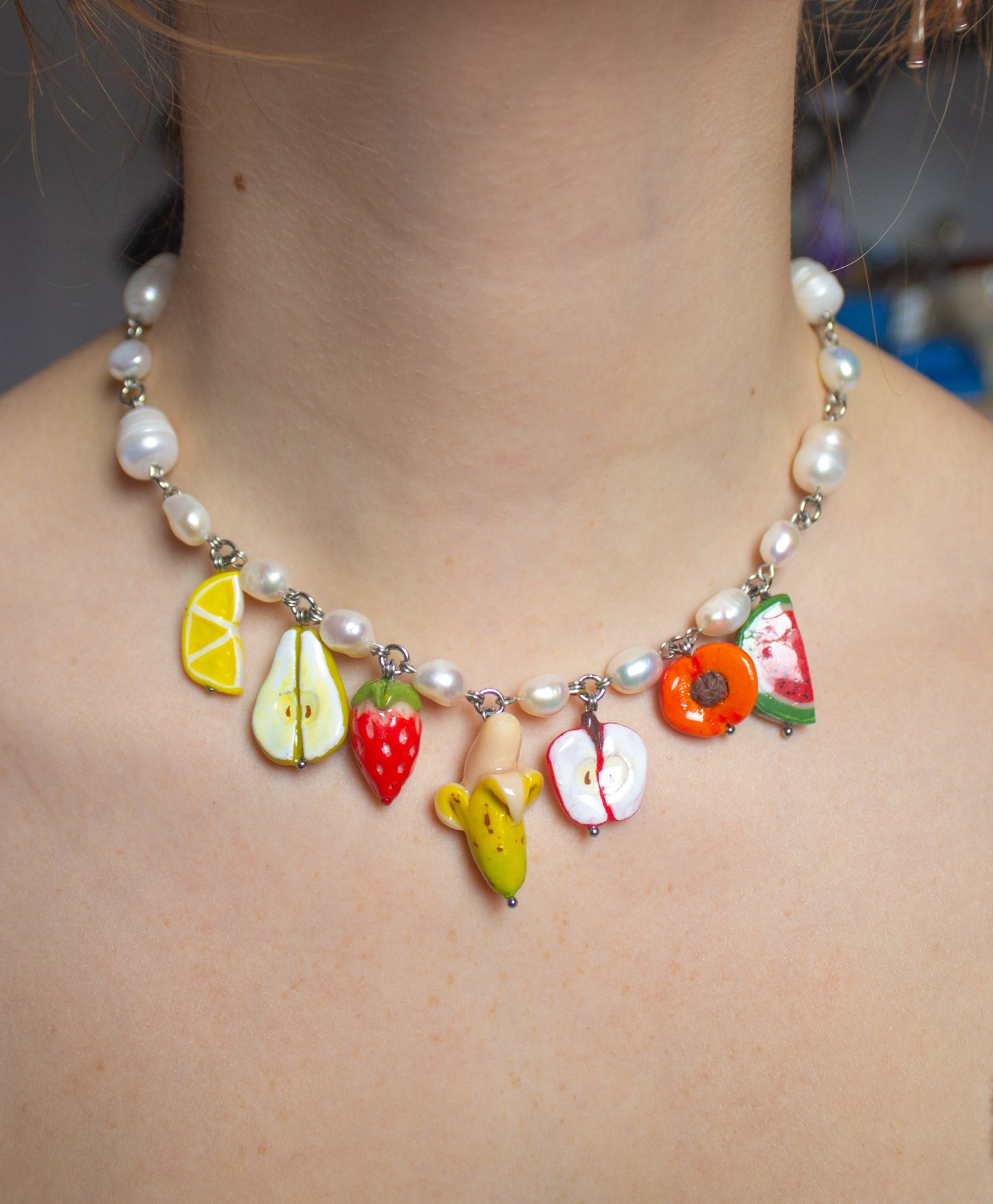 Fruity charm necklace