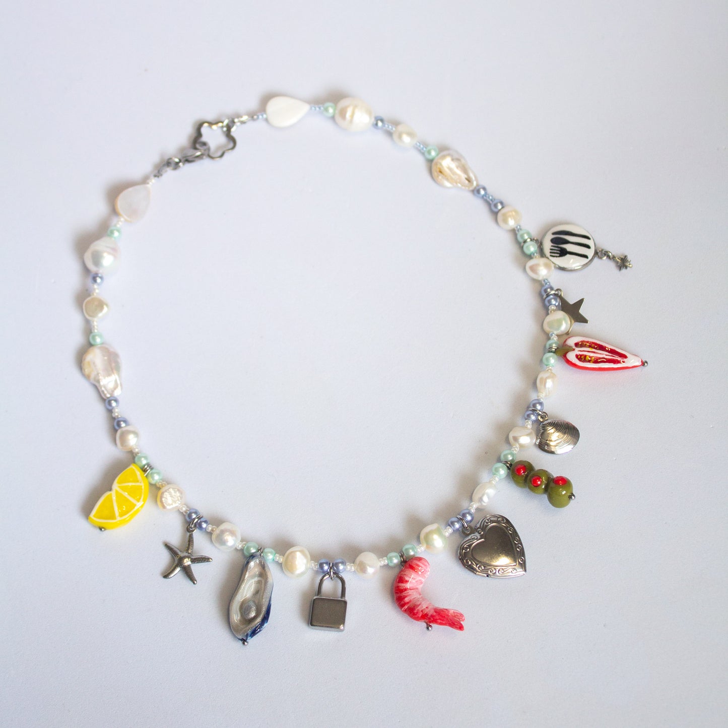 Seababy locket charm necklace