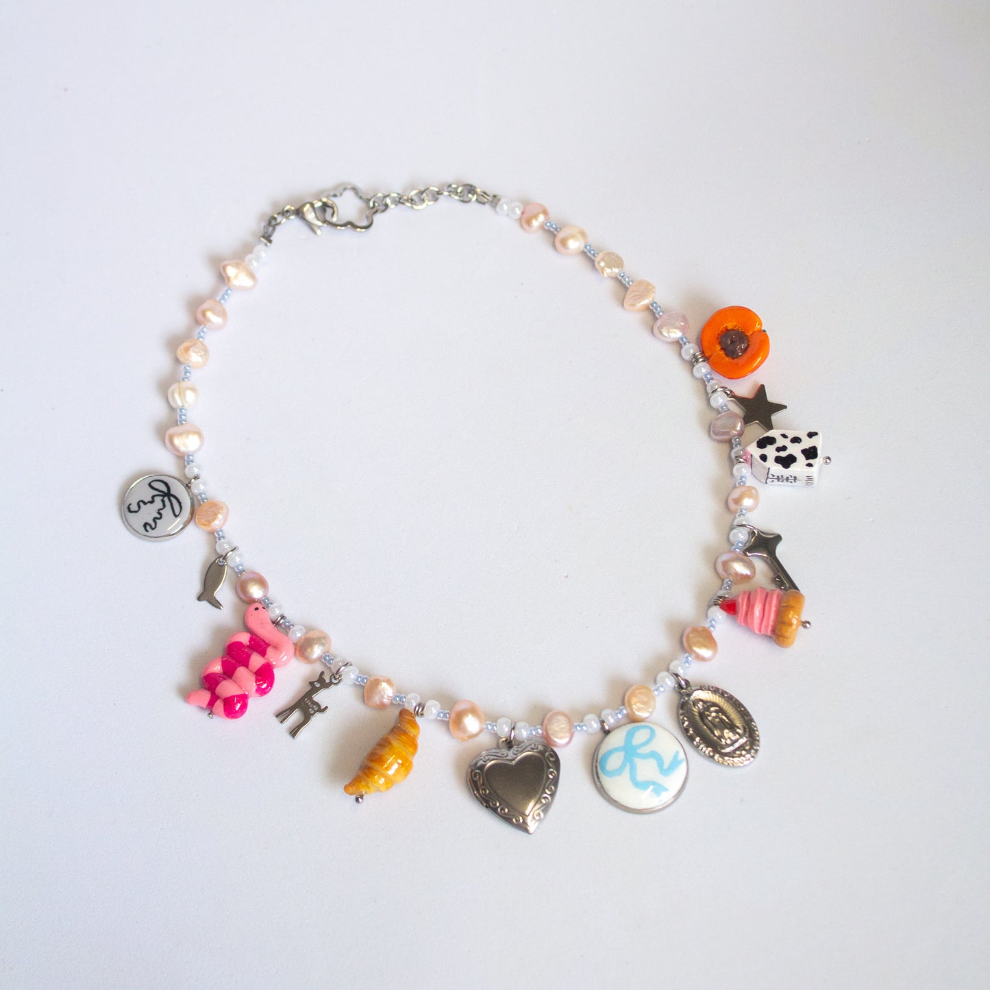 Critters locket charm necklace