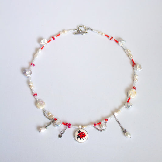 Lady bug necklace