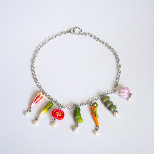 Veggies charm necklace