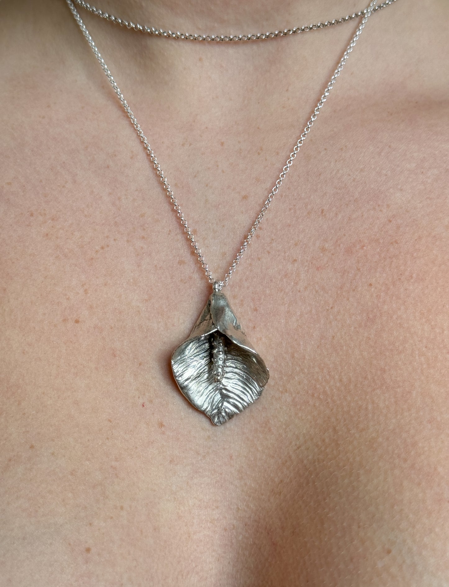 Jumbo Calla lily necklace