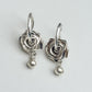 Rose hoop earrings