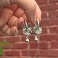 Rose hoop earrings