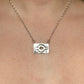 Flower tile necklace