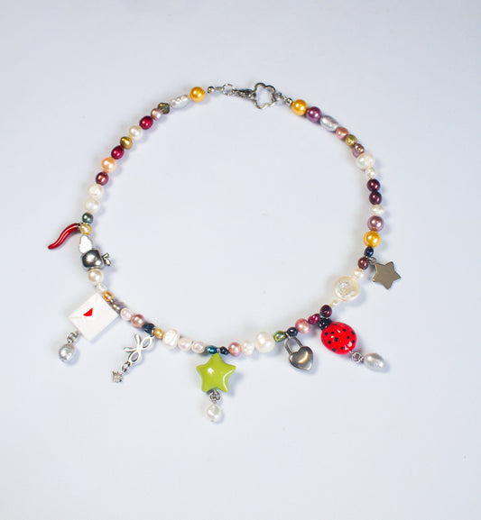 Springtime charm necklace