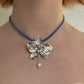 Orchid choker blue