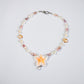 Peachy orchid necklace