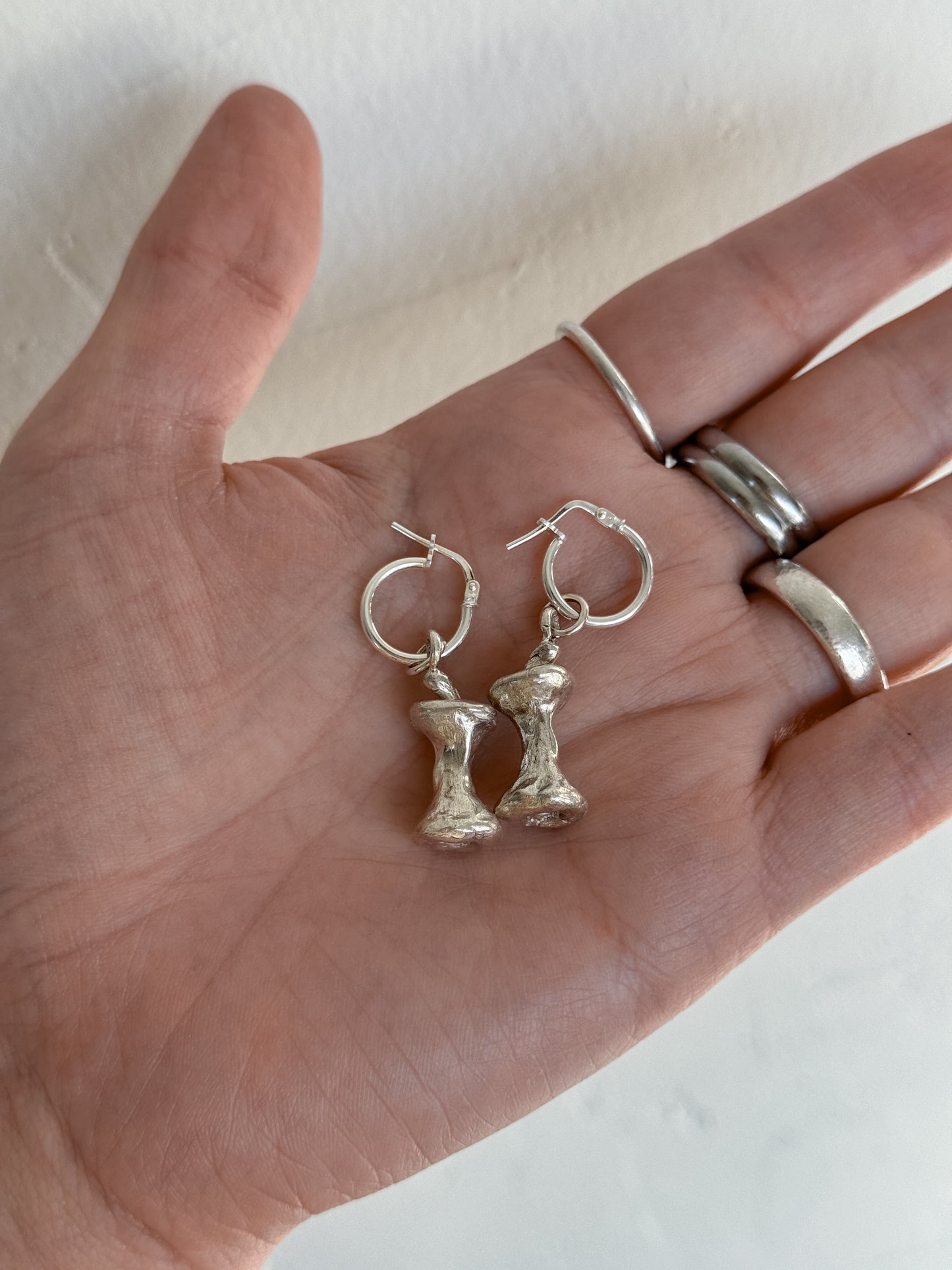 Apple core earrings