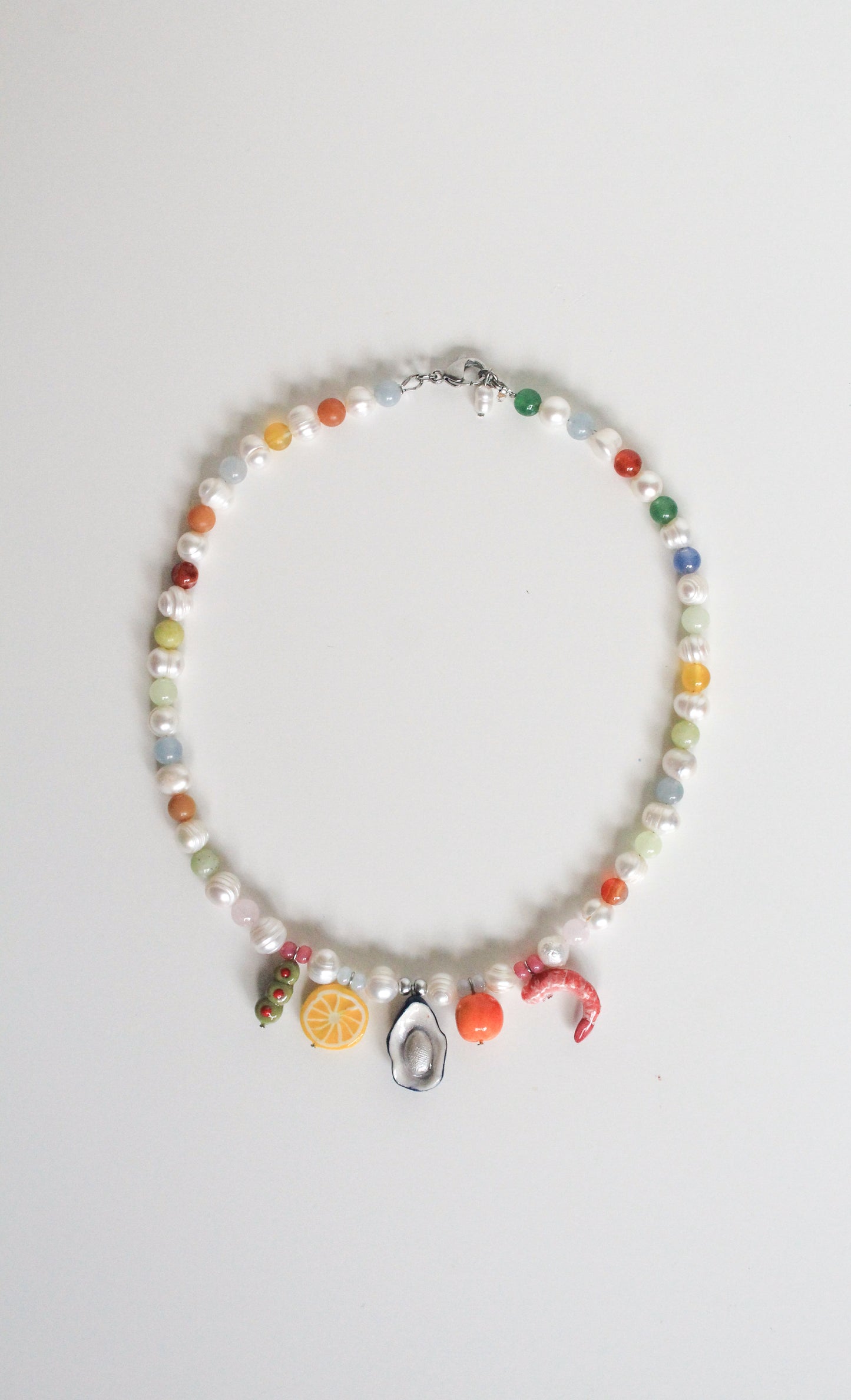 Linen and lemons necklace