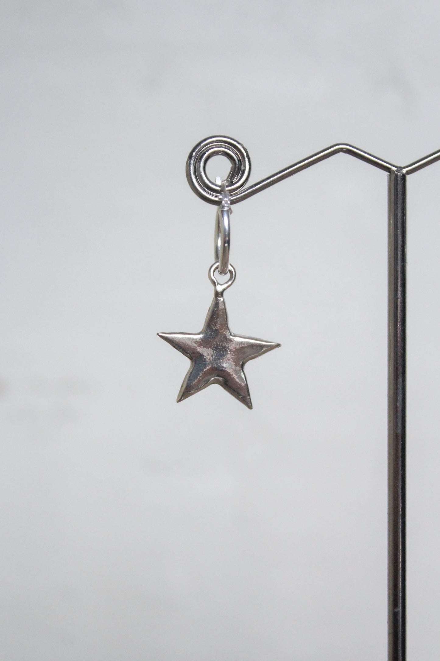Star hoop earrings