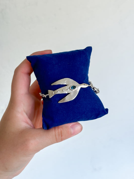 Topaz bird bracelet