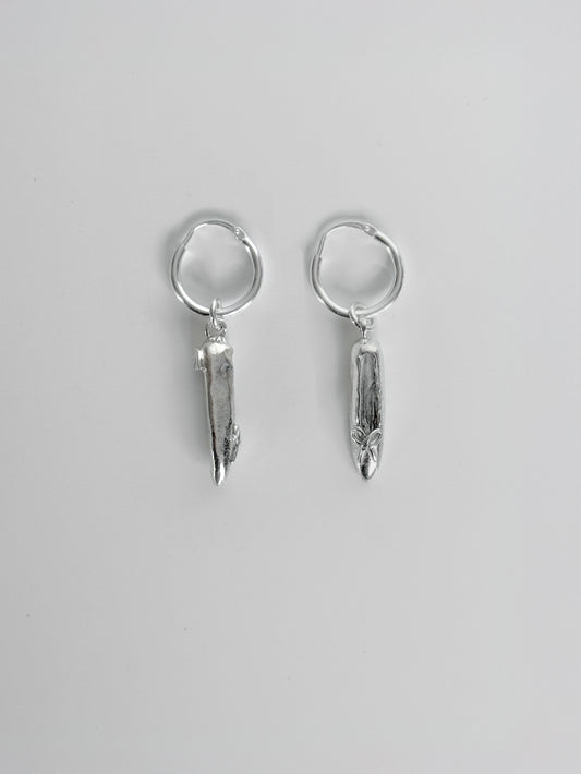 Ballet slipper hoop earrings