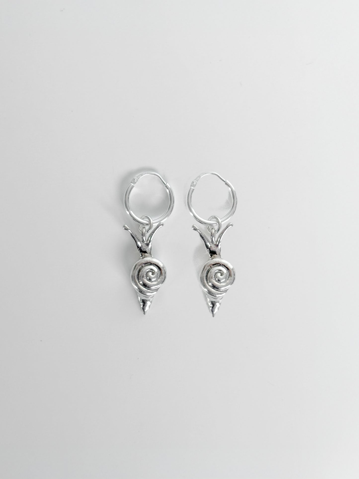 Snail hoop earrings