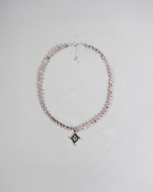 Beam topaz beaded necklace