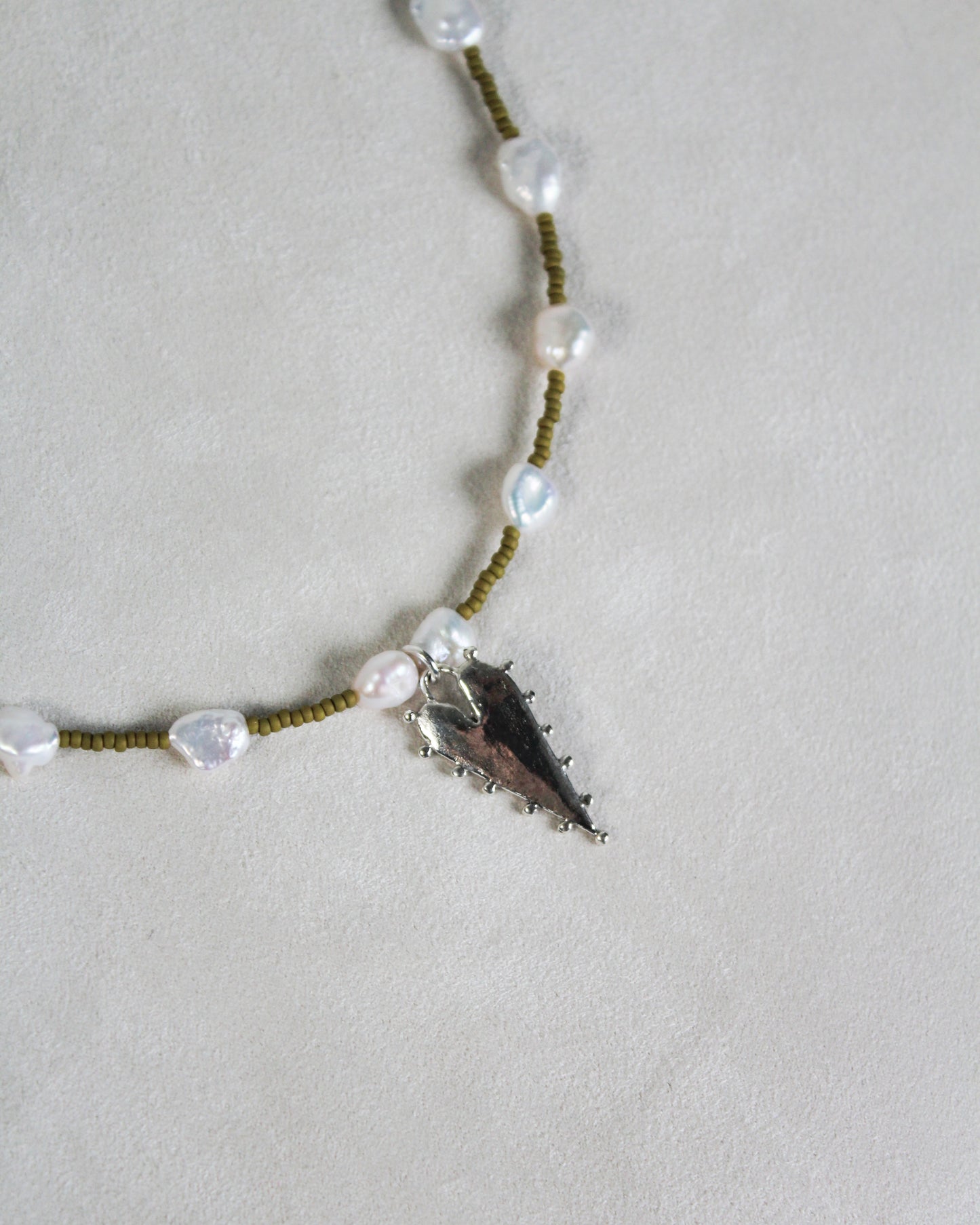 Mon amour beaded necklace