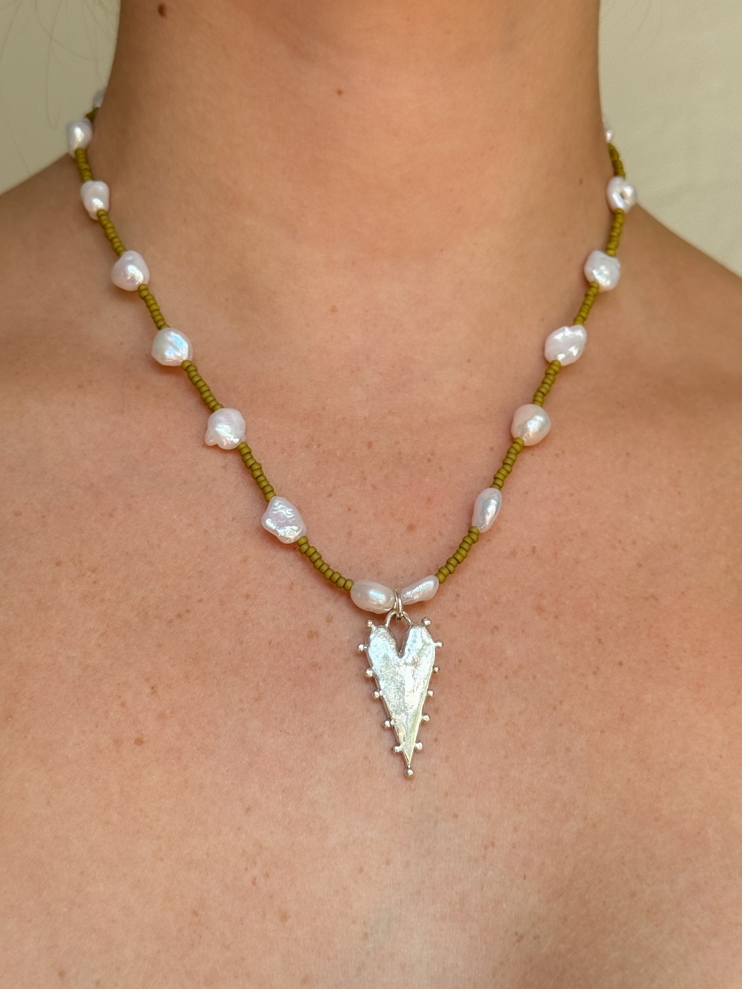 Mon amour beaded necklace