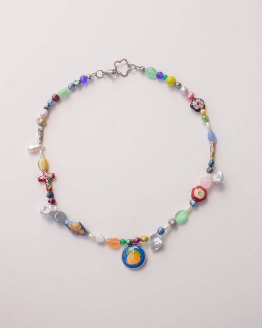 Peach necklace
