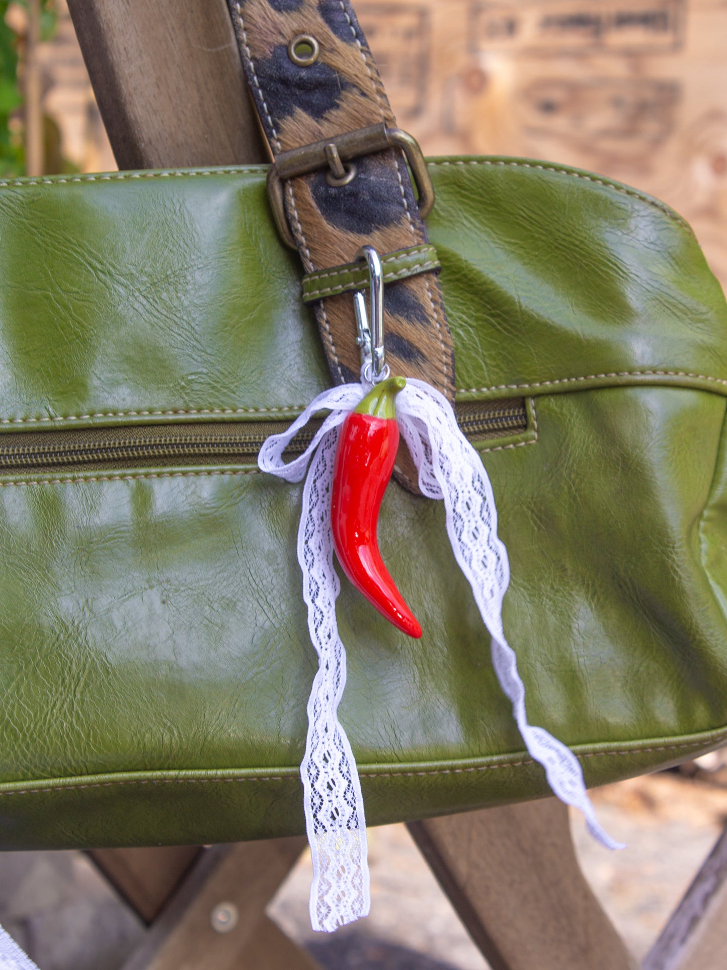 Spicy pepper bag charm