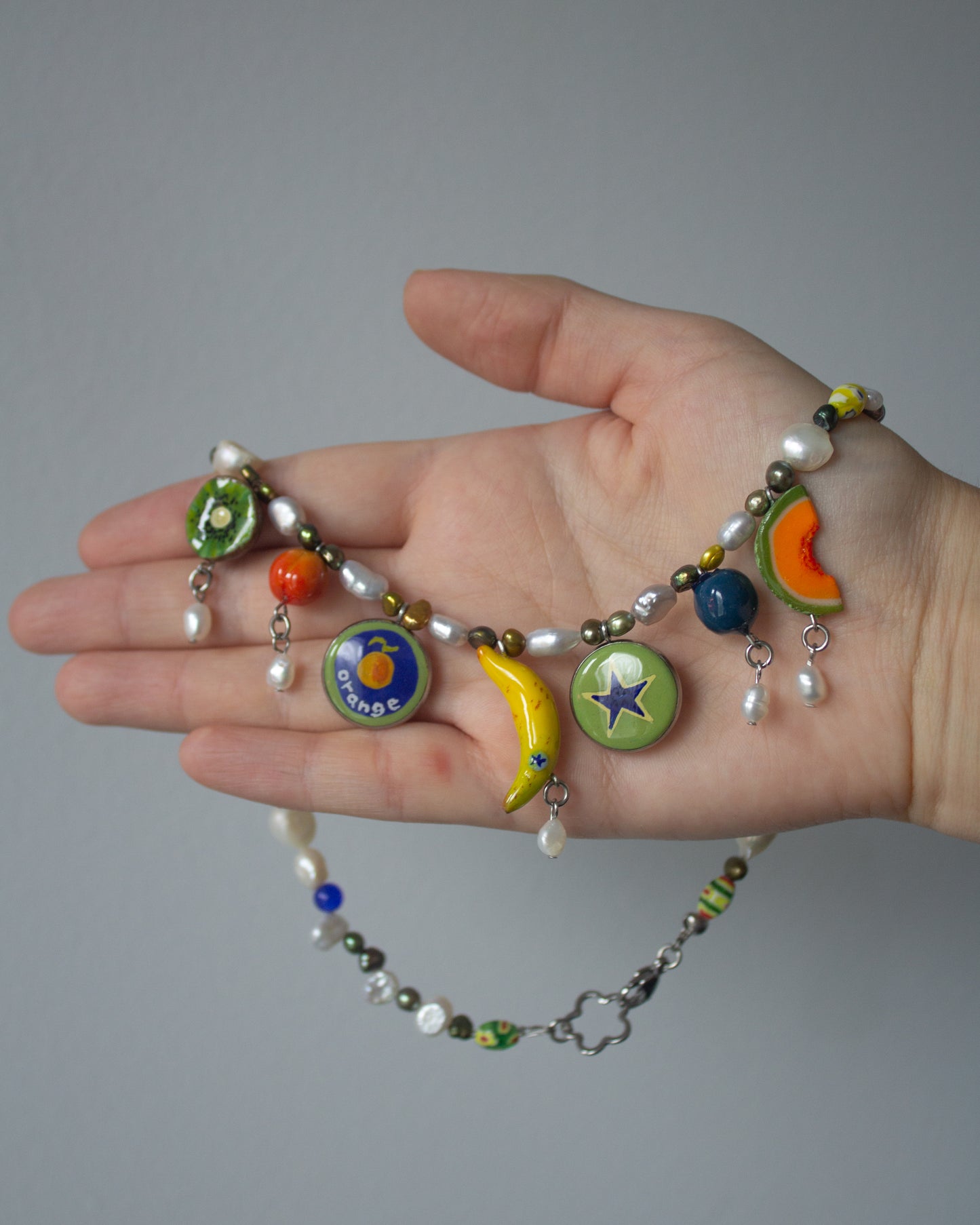 Tropical fruit necklace