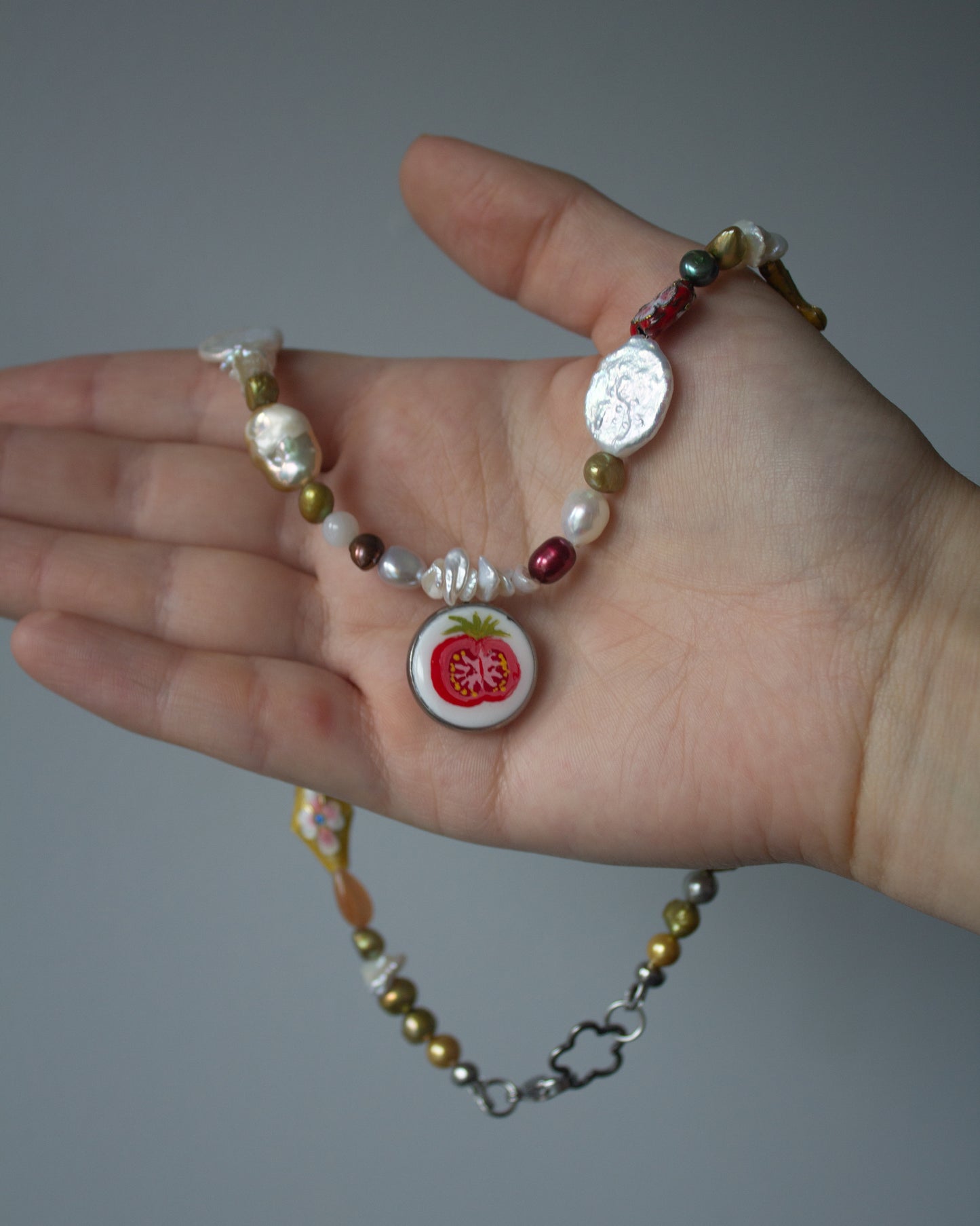 Tomato necklace