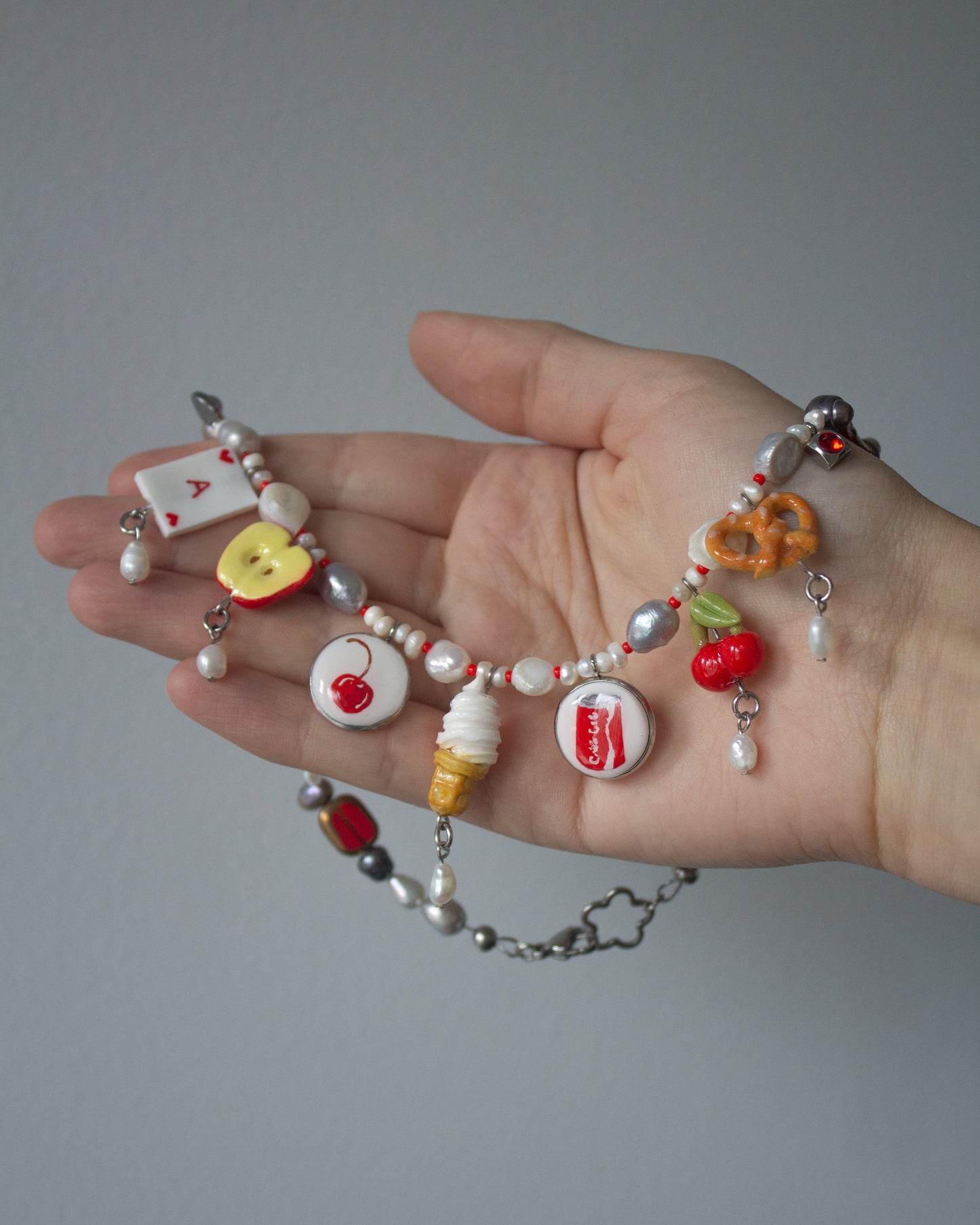 Cherry cola necklace