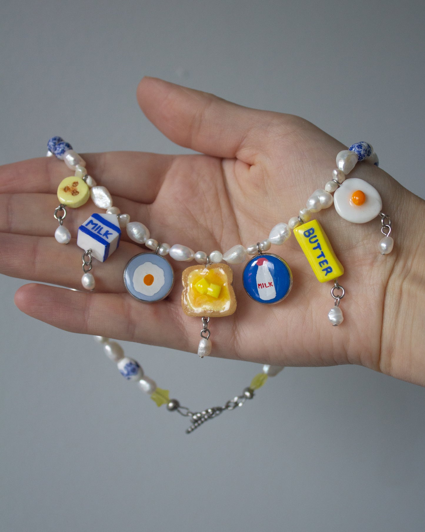 Breakfast toast necklace