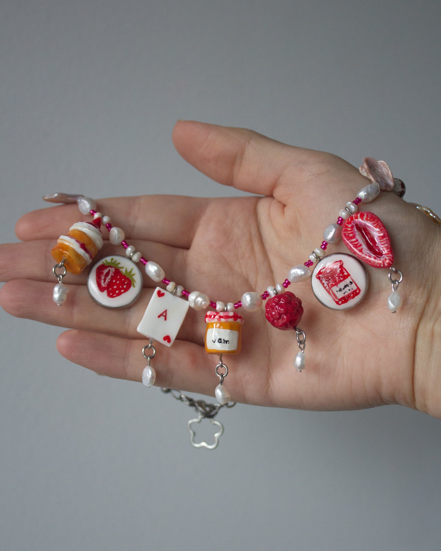 Strawberry shortcake necklace